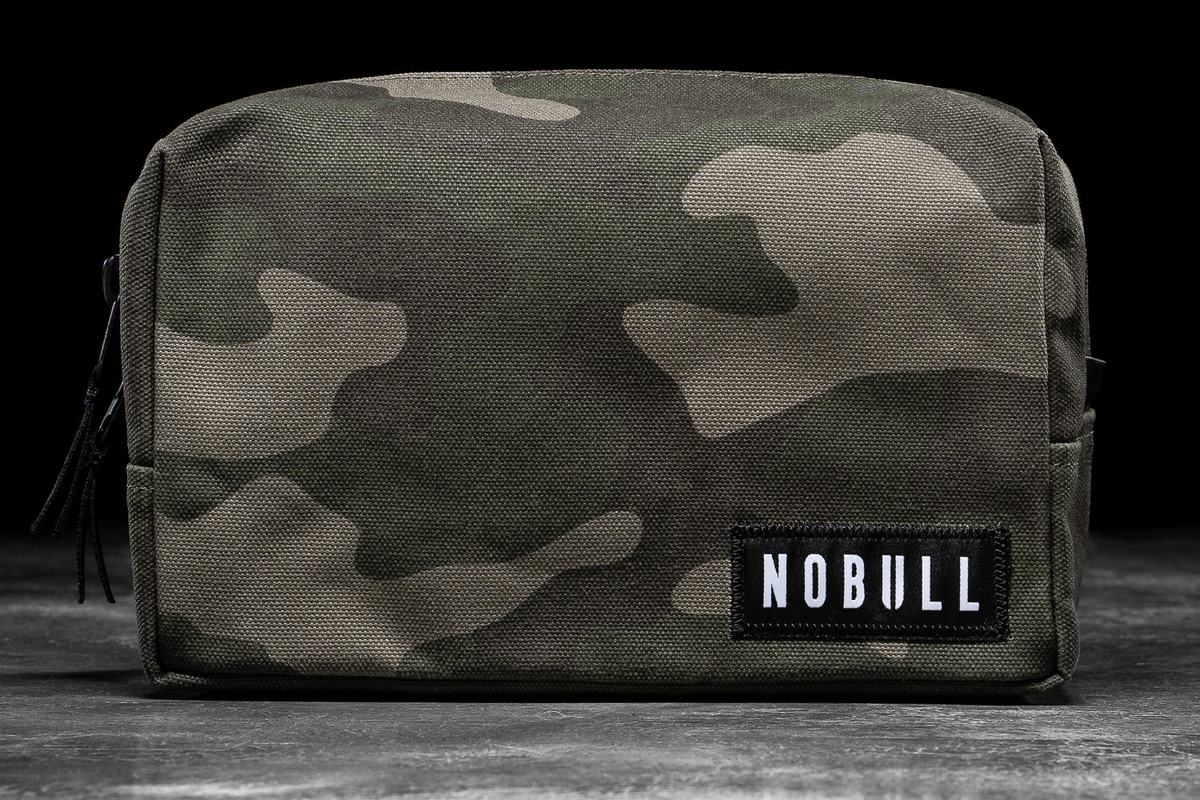 Nobull Waxed Canvas Kit Men\'s Bags Green Camo | Australia (EH4175)